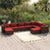 9 Piece Garden Lounge Set with Cushions Poly Rattan Brown
