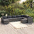9 Piece Garden Lounge Set with Cushions Poly Rattan Grey