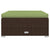 10 Piece Garden Lounge Set with Cushions Poly Rattan Brown
