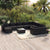 11 Piece Garden Lounge Set with Cushions Poly Rattan Black