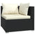 8 Piece Garden Lounge Set with Cushions Poly Rattan Black