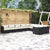 9 Piece Garden Lounge Set with Cushions Poly Rattan Black