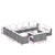 14 Piece Garden Lounge Set with Cushions Black Poly Rattan