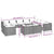 12 Piece Garden Lounge Set with Cushions Brown Poly Rattan