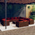 14 Piece Garden Lounge Set with Cushions Brown Poly Rattan