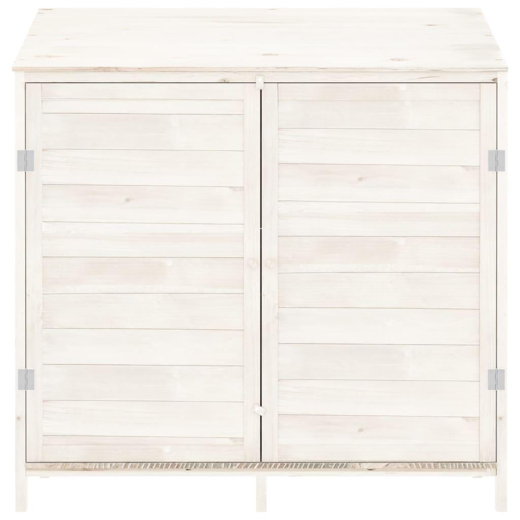 Garden Shed White 102x52x112 cm Solid Wood Fir