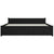 Bed Frame without Mattress Black Solid Wood 150x200 cm