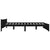 Bed Frame without Mattress Black Solid Wood 150x200 cm