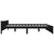 Bed Frame without Mattress Black Solid Wood 183x203 cm King