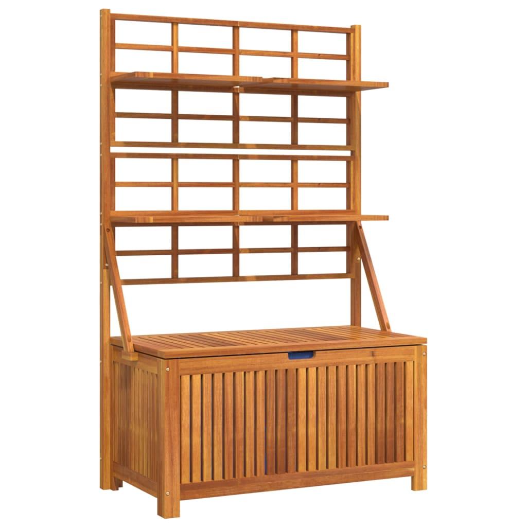 Storage Box with Trellis 99x50x160 cm Solid Wood Acacia