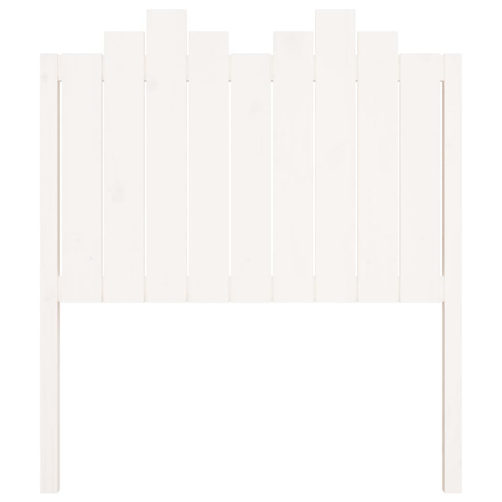 Bed Headboard White 96x4x110 cm Solid Wood Pine