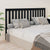 Bed Headboard Black 186x6x101 cm Solid Wood Pine