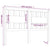 Bed Headboard Black 140.5 cm Solid Wood Pine