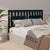 Bed Headboard Black 155.5 cm Solid Wood Pine