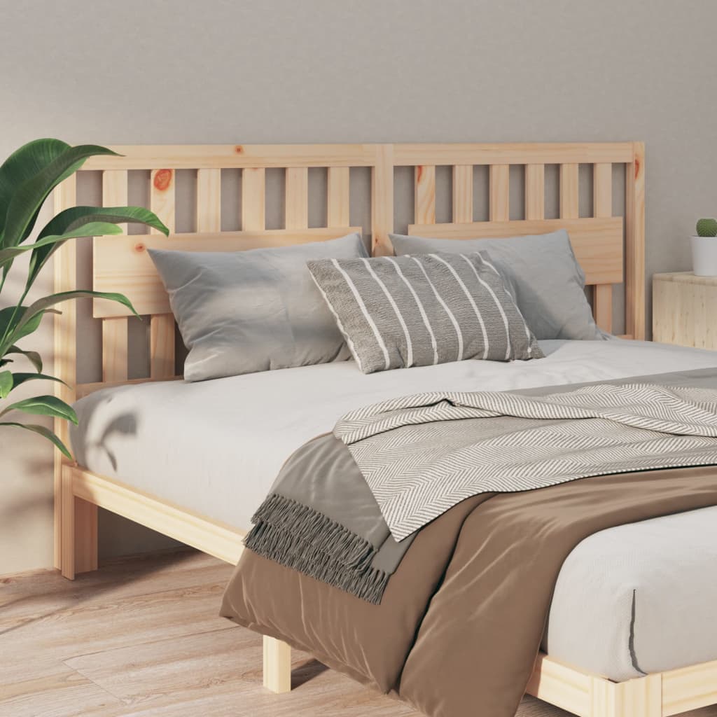 Bed Headboard 185.5x4x100 cm Solid Wood Pine