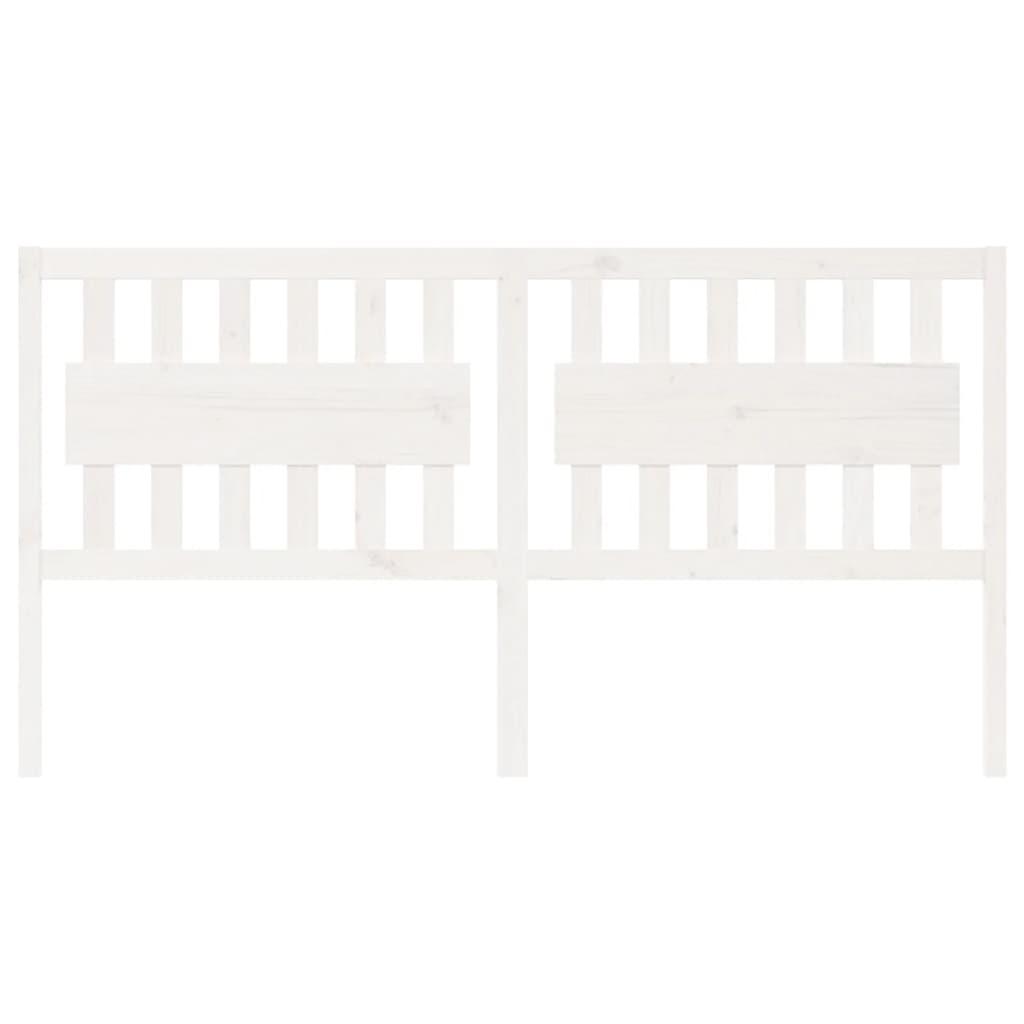 Bed Headboard White 185.5 cm Solid Wood Pine