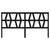 Bed Headboard Black 186x4x100 cm Solid Wood Pine