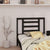 Bed Headboard Black 96x4x100 cm Solid Wood Pine