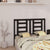 Bed Headboard Black 141x4x100 cm Solid Wood Pine