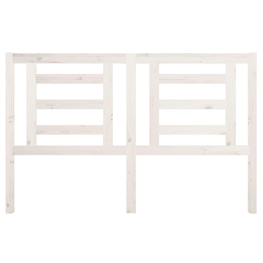 Bed Headboard White 156 cm Solid Wood Pine