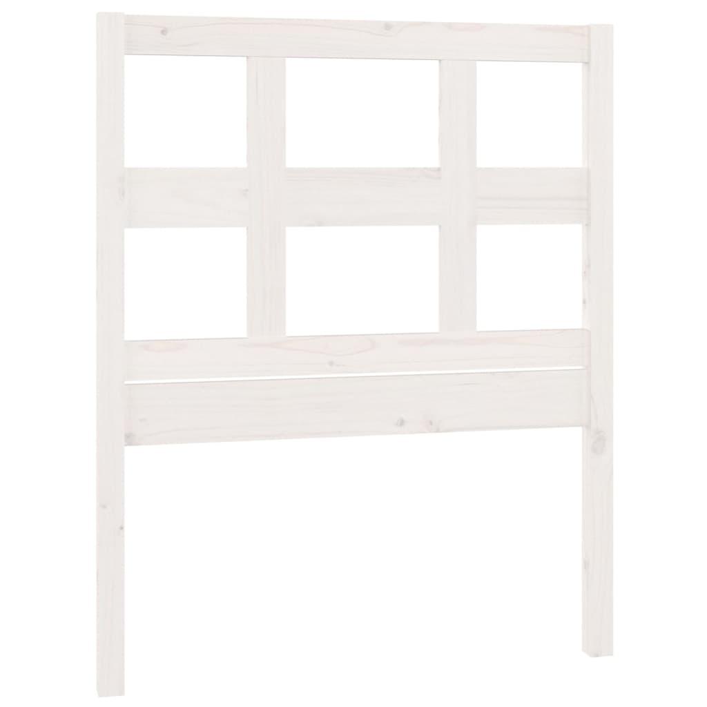 Bed Headboard White 95.5 cm Solid Wood Pine