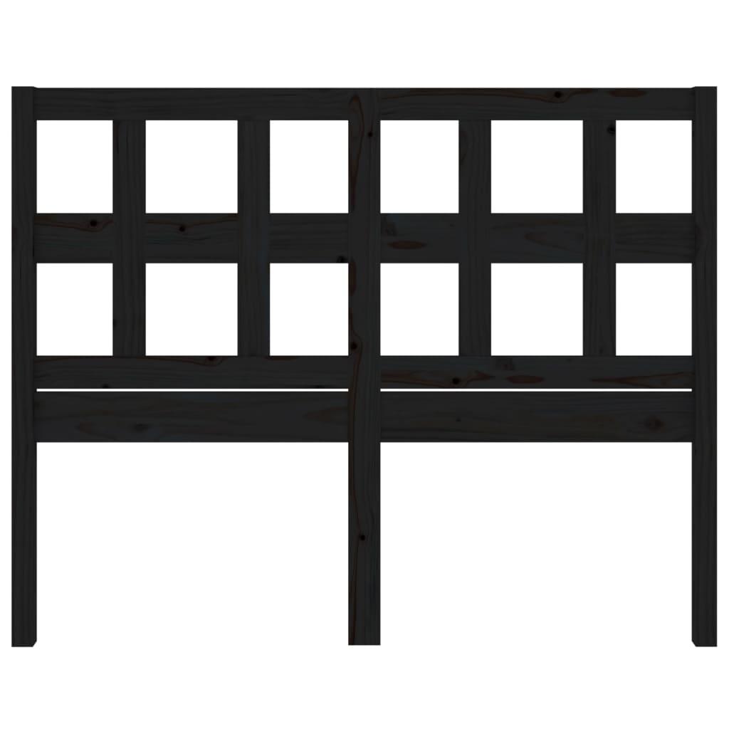 Bed Headboard Black 185.5 cm Solid Wood Pine