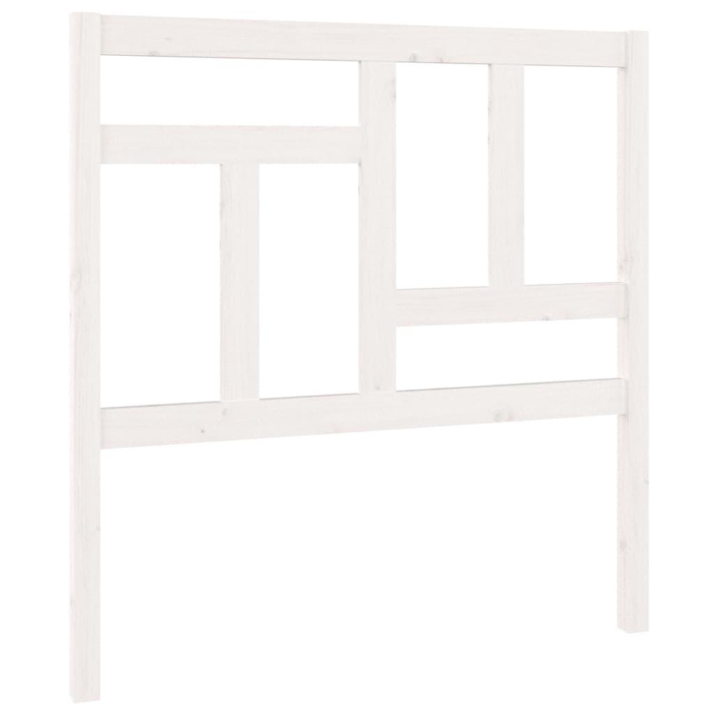 Bed Headboard White 95.5 cm Solid Wood Pine