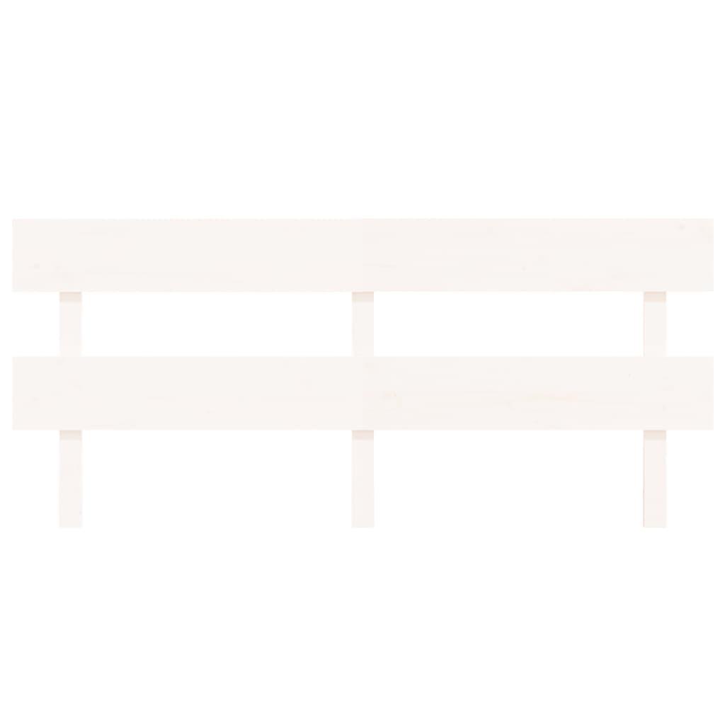 Bed Headboard White 184 cm Solid Wood Pine