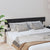 Bed Headboard Black 184x3x81 cm Solid Wood Pine