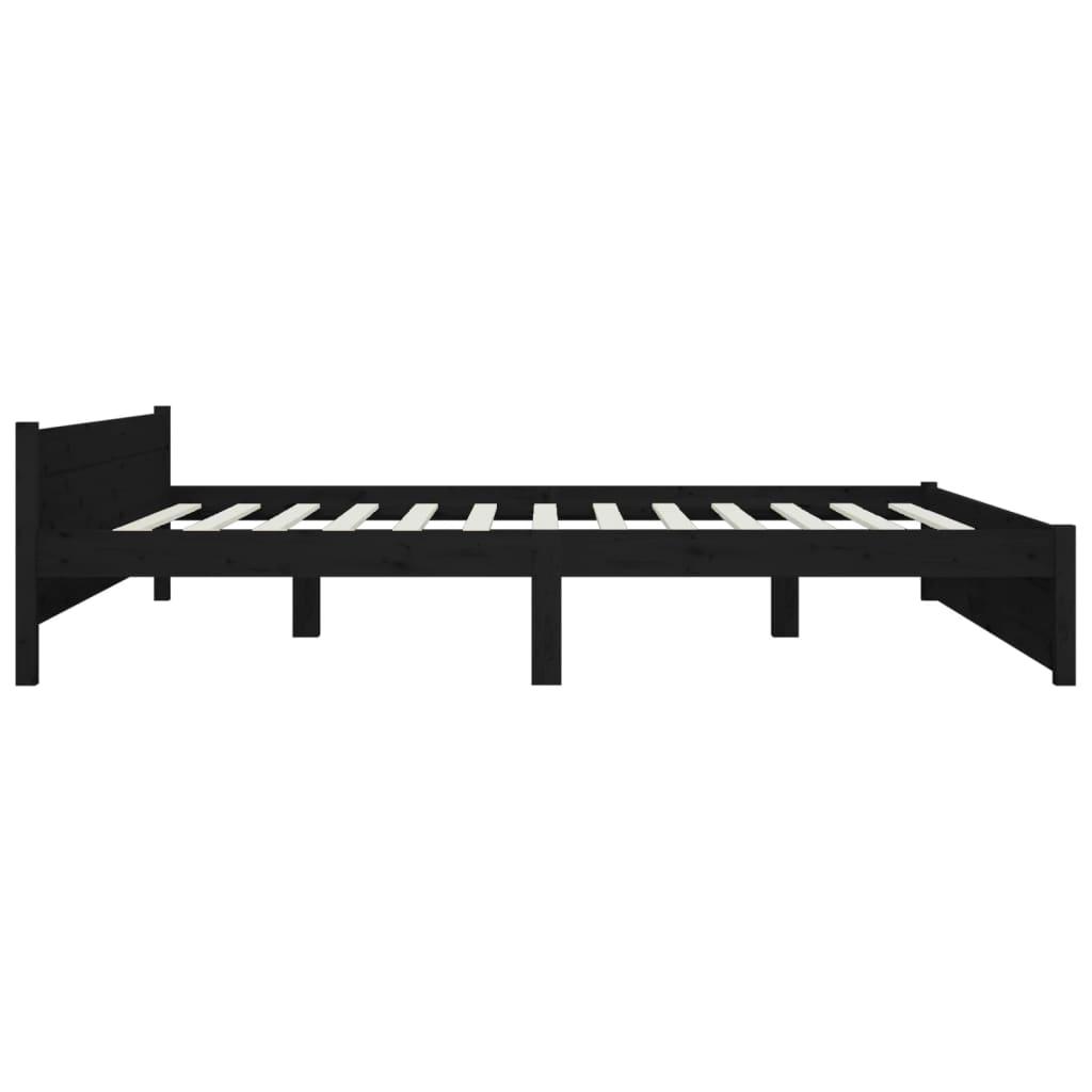 Bed Frame without Mattress with Drawers Black 183x203 cm King
