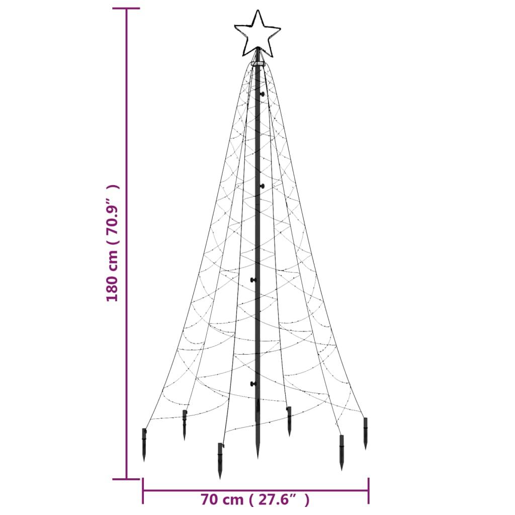 Christmas Tree with Spike Cold White 200 LEDs 180 cm