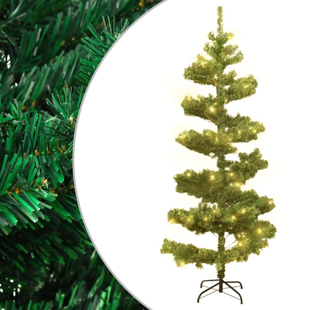 Swirl Pre-lit Christmas Tree with Stand Green 150 cm PVC