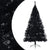 Artificial Half Christmas Tree with Stand Black 180 cm PVC