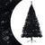 Artificial Half Christmas Tree with Stand Black 210 cm PVC