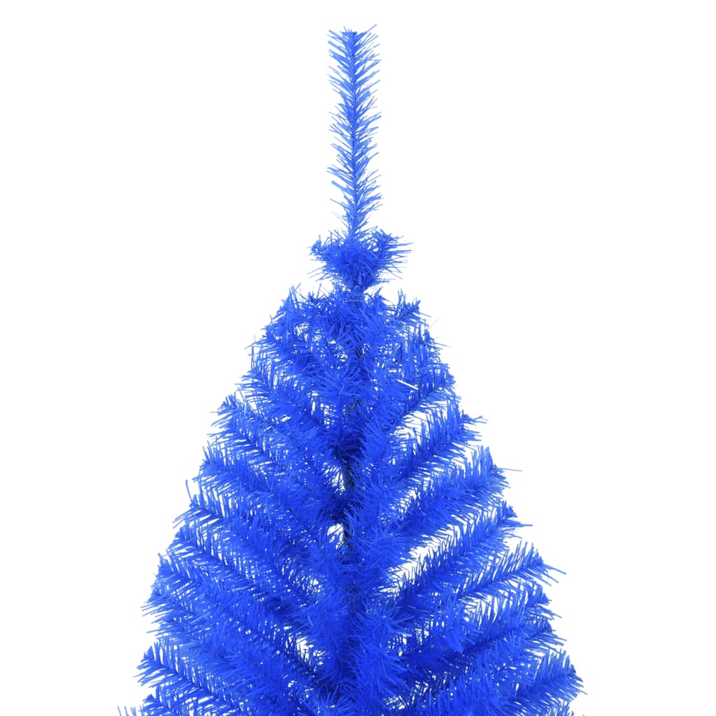 Artificial Half Christmas Tree with Stand Blue 210 cm PVC