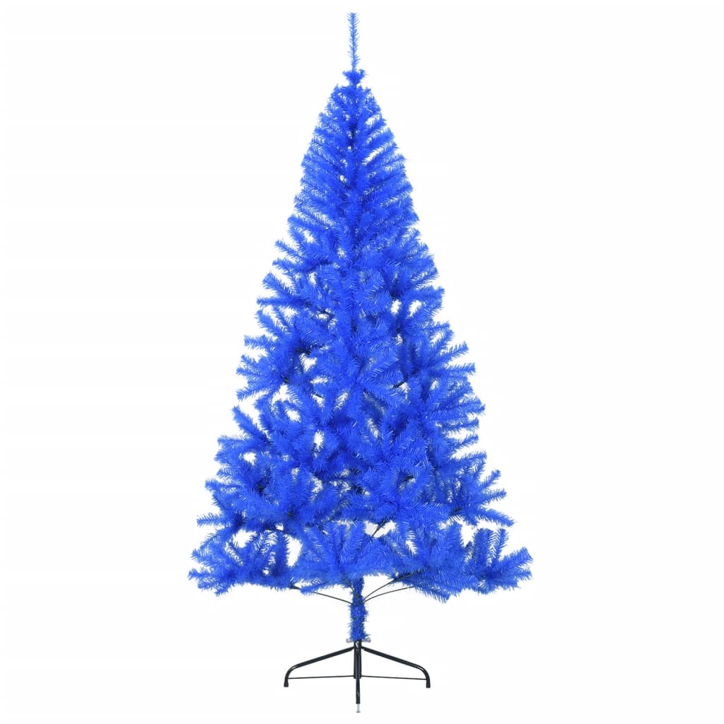 Artificial Half Christmas Tree with Stand Blue 240 cm PVC