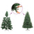 Artificial Half Christmas Tree with Stand Silver 180 cm PET