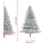 Artificial Half Christmas Tree with Stand Silver 180 cm PET