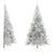 Artificial Half Christmas Tree with Stand Silver 240 cm PET