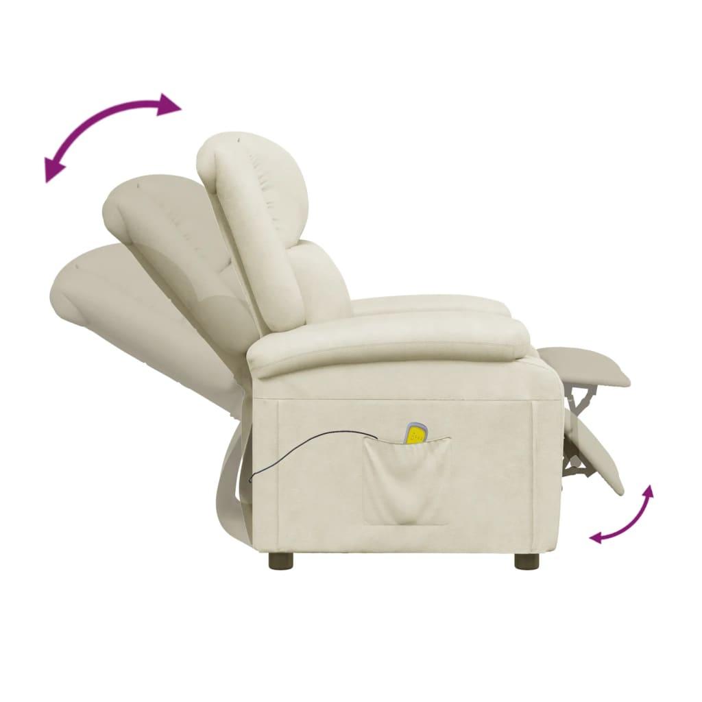 Massage Chair Cream Faux Leather