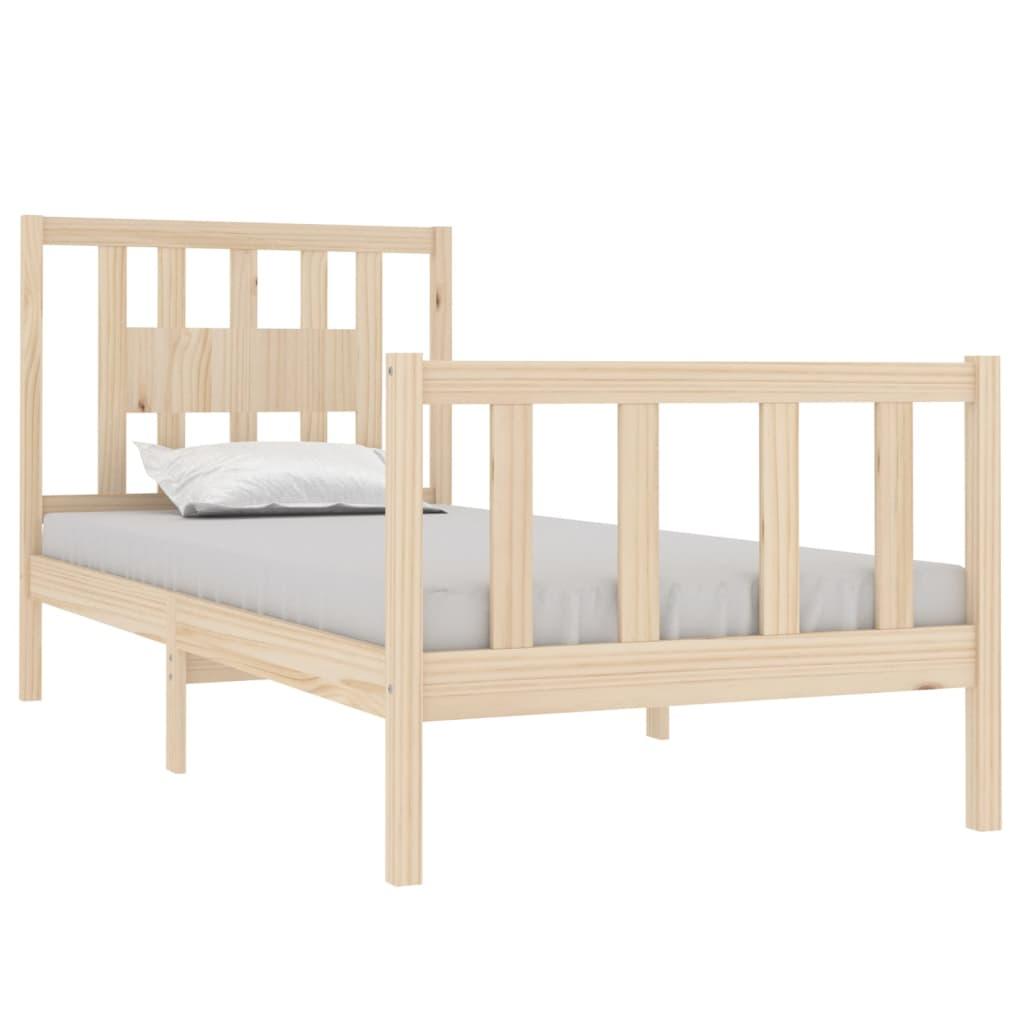 Bed Frame without Mattress Solid Wood 90x190 cm