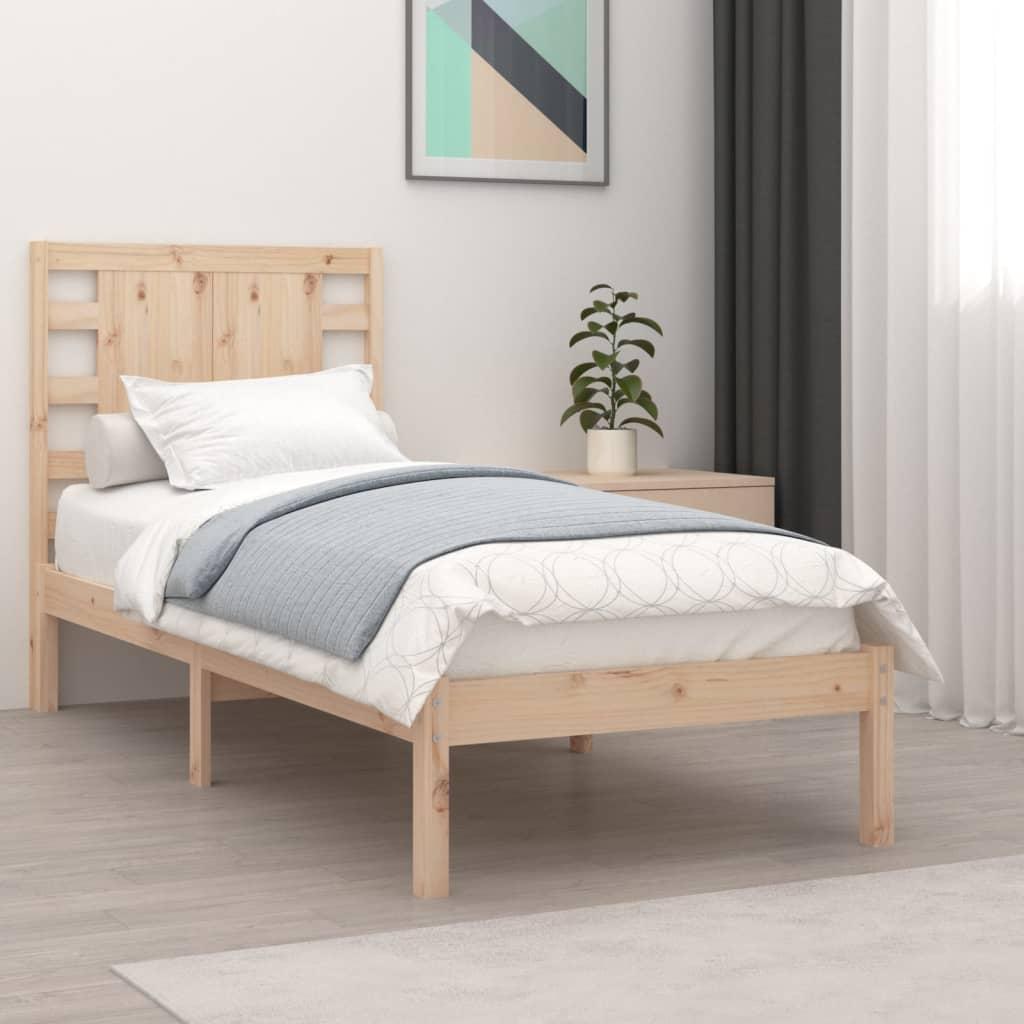 Bed Frame without Mattress 90x190 cm Solid Wood