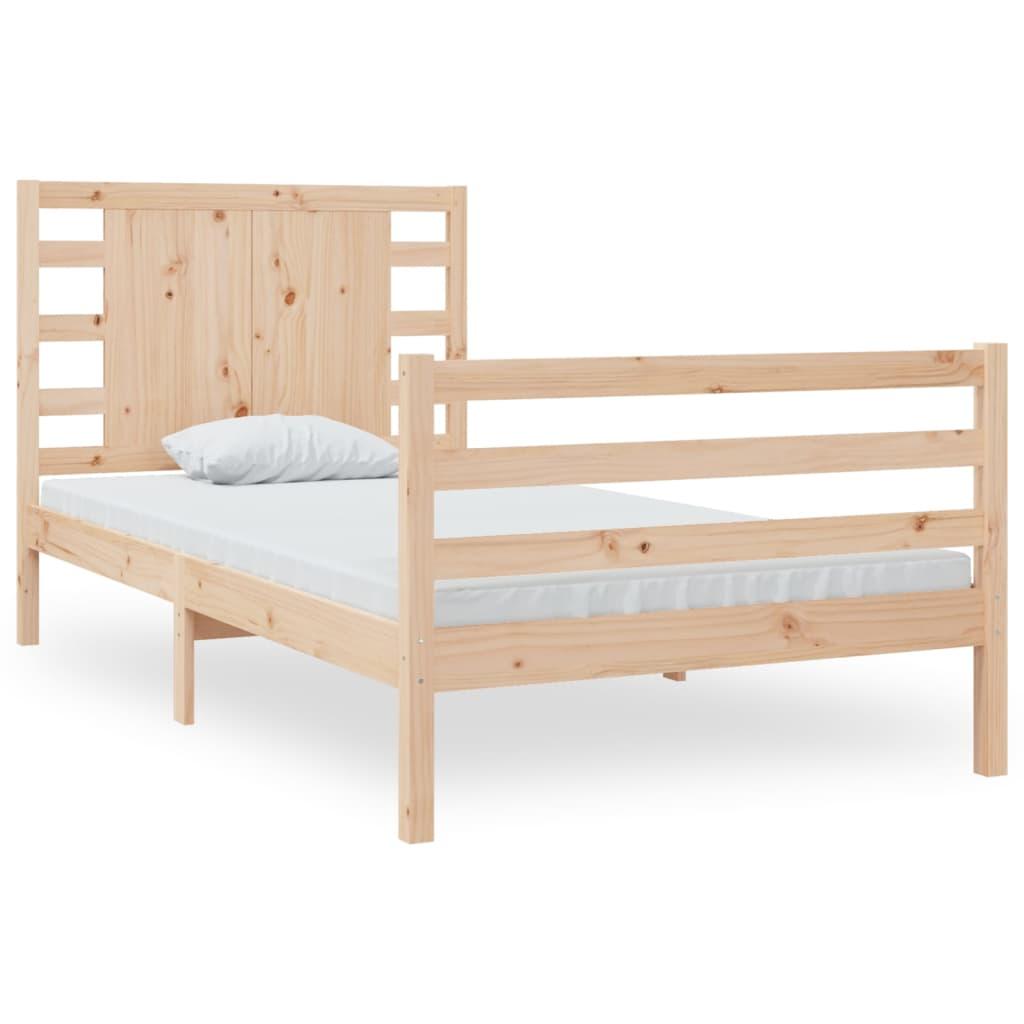 Bed Frame without Mattress 90x190 cm Solid Wood Pine