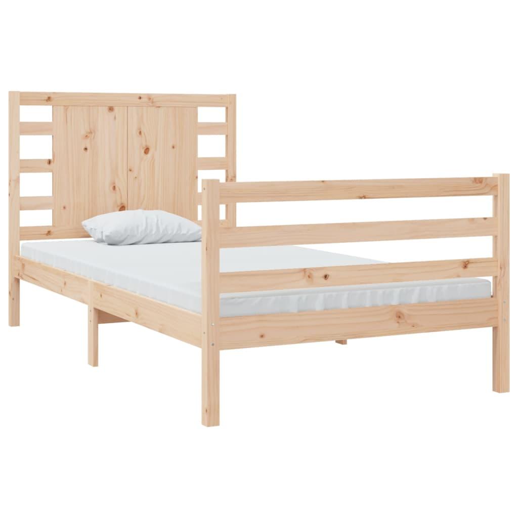 Bed Frame without Mattress 90x190 cm Solid Wood Pine