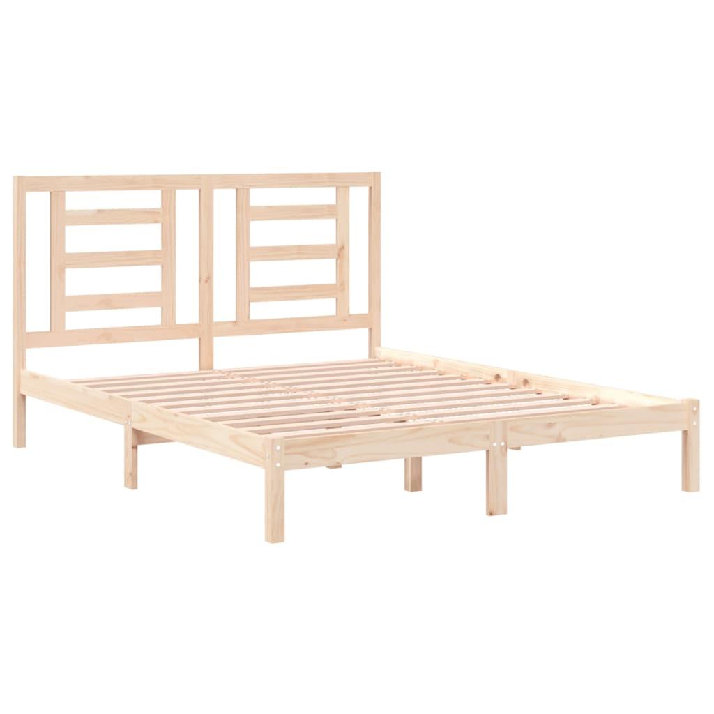 Bed Frame without Mattress 150x200 cm Solid Wood Pine
