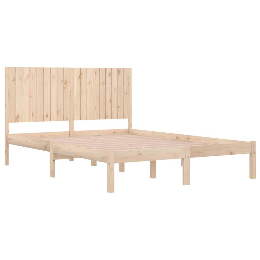 Bed Frame without Mattress 183x203 cm King Solid Wood