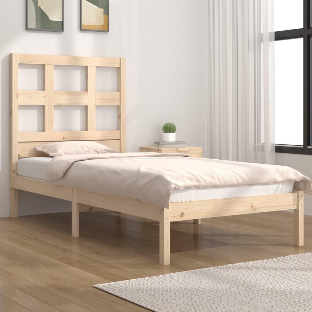 Bed Frame without Mattress 90x190 cm Solid Wood Pine