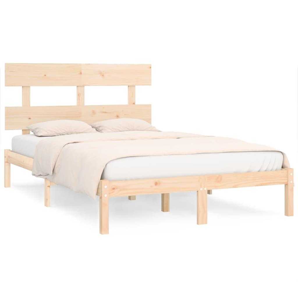 Bed Frame without Mattress 183x203 cm King Solid Wood
