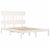 Bed Frame without Mattress White 183x203 cm King Solid Wood