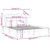 Bed Frame without Mattress White 183x203 cm King Solid Wood